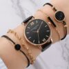 5pcs Woman Quartz Wristwatch with Bracelet - Image 4