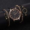 5pcs Woman Quartz Wristwatch with Bracelet