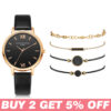 5pcs Woman Quartz Wristwatch with Bracelet - Image 3