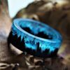 Blue Resin Wood Ring