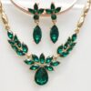 Crystal Necklace & Earrings Two Piece Jewelry Set