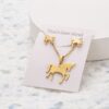 Animal Flower Butterfly Pendant Stainless Steel Necklace - Image 5