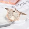 Moon Numbers Dial Bracelet Set  Leather Band Quartz Watch - Image 5