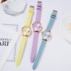 Moon Numbers Dial Bracelet Set  Leather Band Quartz Watch - Image 6