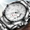 Business Male Big Dial Stainless Steel Watch