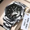 Business Male Big Dial Stainless Steel Watch - Image 4