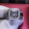 Gorgeous Men's Big Natural Birthstone Crystal Zircon Rings